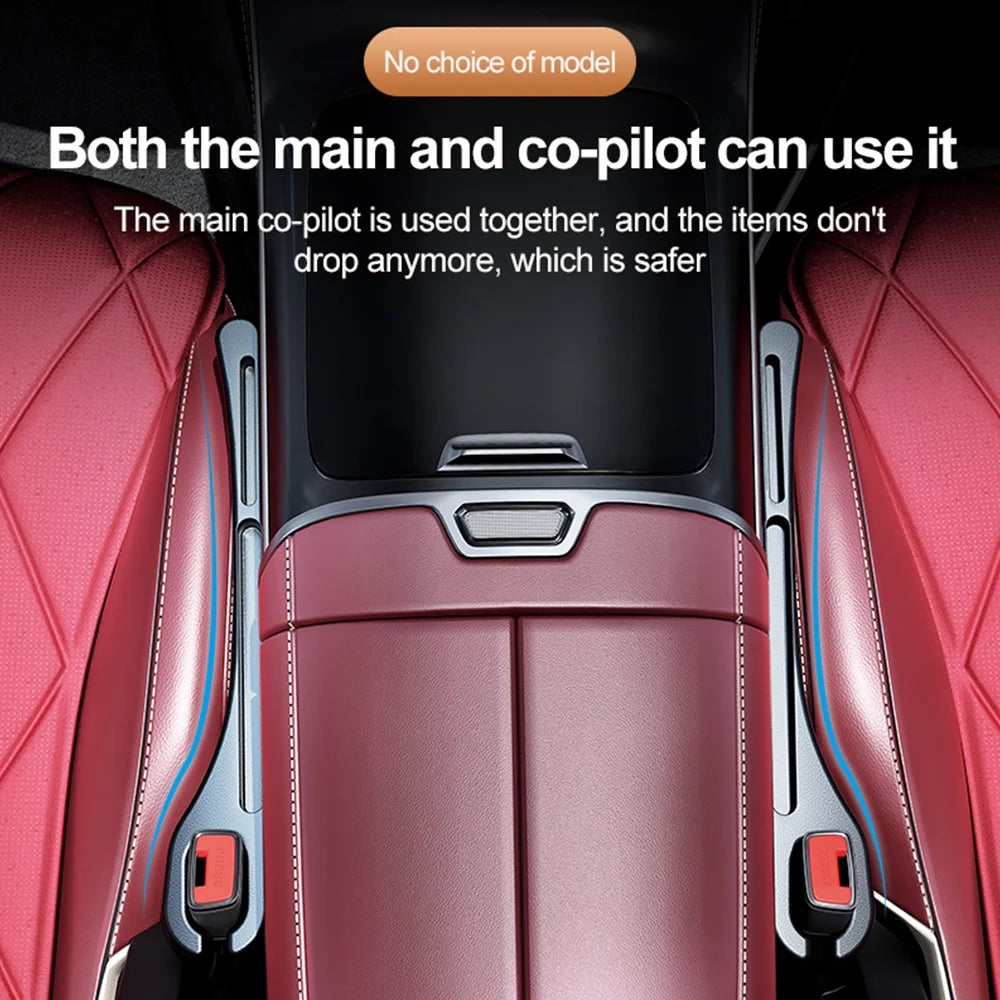 2PCS Car Seat Gap Filler Organizer, Car Seat Gap Organizer to Block Falling of Essential Items, Car Side Seat Gap Filler for Car, Universal Car Gap Filler for Cars, Suvs & Trucks - BLACK