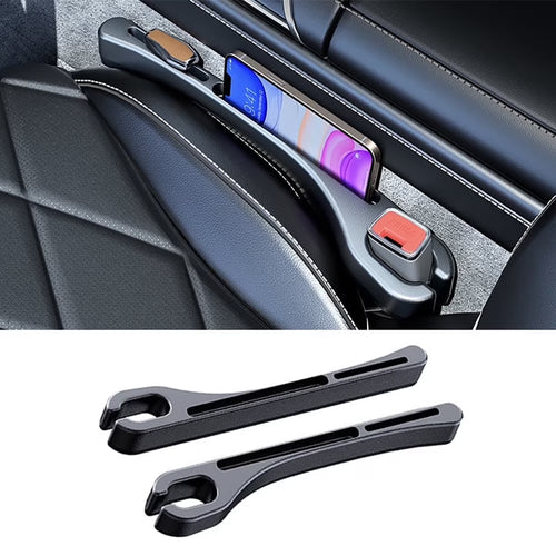 2PCS Car Seat Gap Filler Organizer, Car Seat Gap Organizer to Block Falling of Essential Items, Car Side Seat Gap Filler for Car, Universal Car Gap Filler for Cars, Suvs & Trucks - BLACK